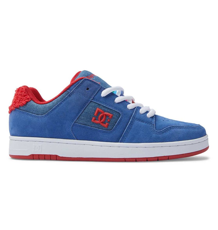 Hommes DC Shoes Patin | Chaussures De Skate Manteca 4 Pour Hommes Bleu Rouge