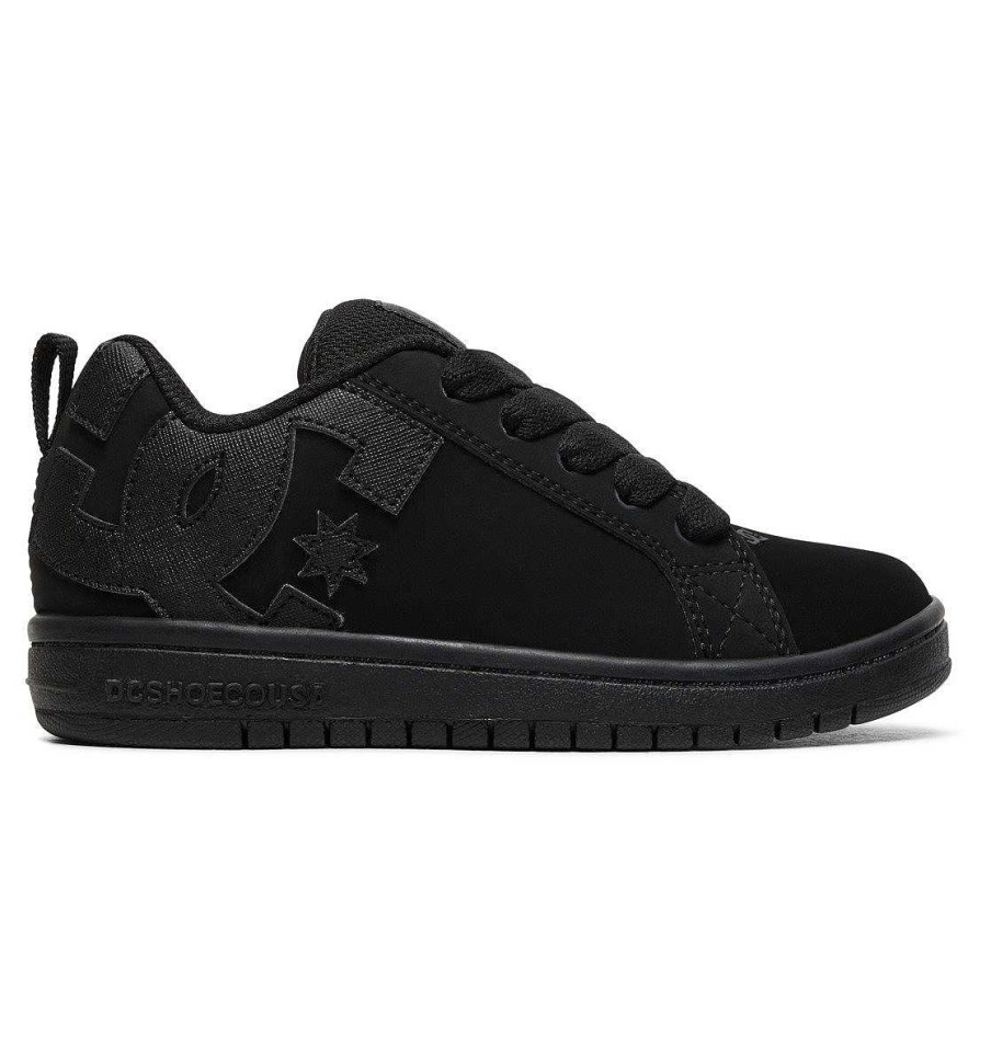 Enfants DC Shoes Baskets | Chaussures Court Graffik Pour Enfants Noir Noir