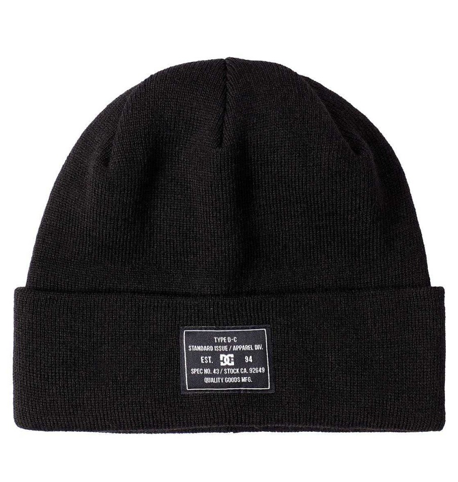 Hommes DC Shoes Chapeaux Et Bonnets | Bonnet A Revers Frontline Pour Hommes Noir