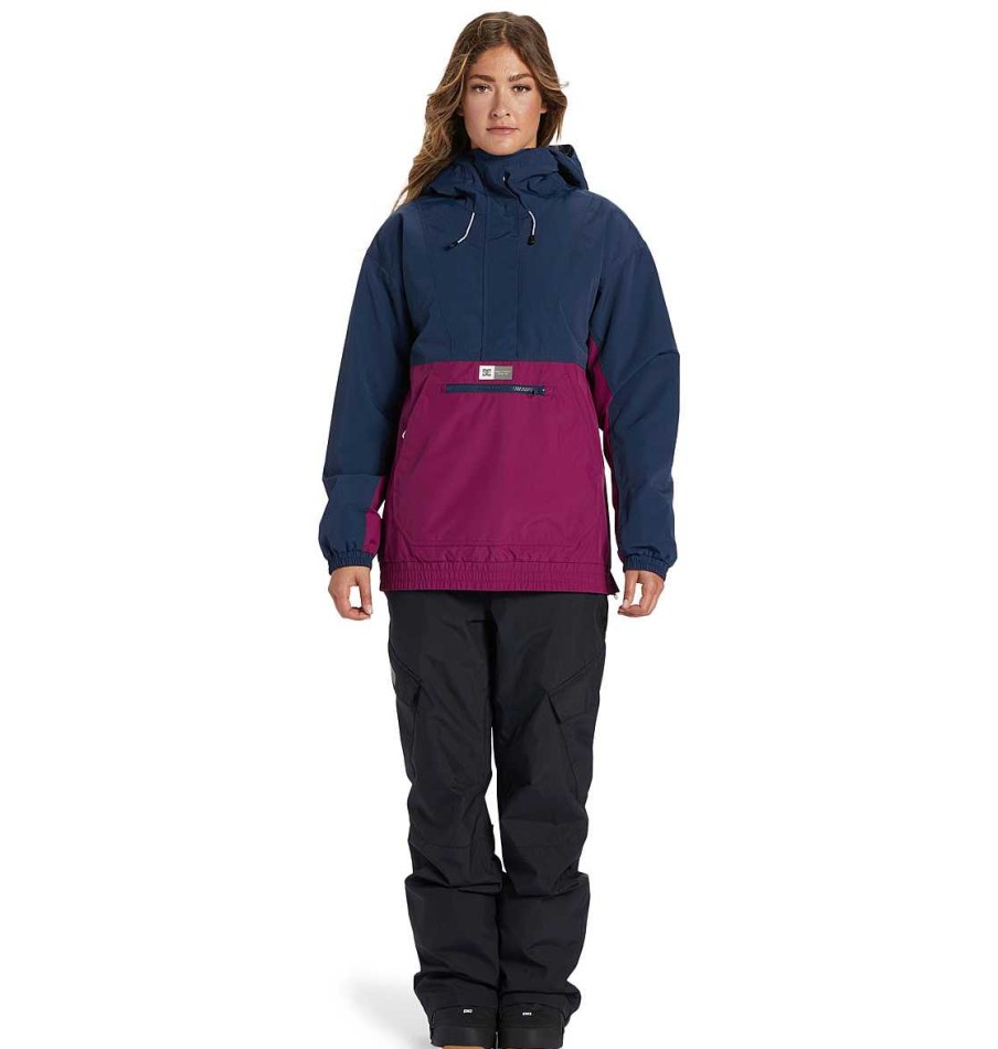 Neige Pour Femmes DC Shoes | Veste De Neige Anorak Technique Chalet Pour Femme Robe Bleue