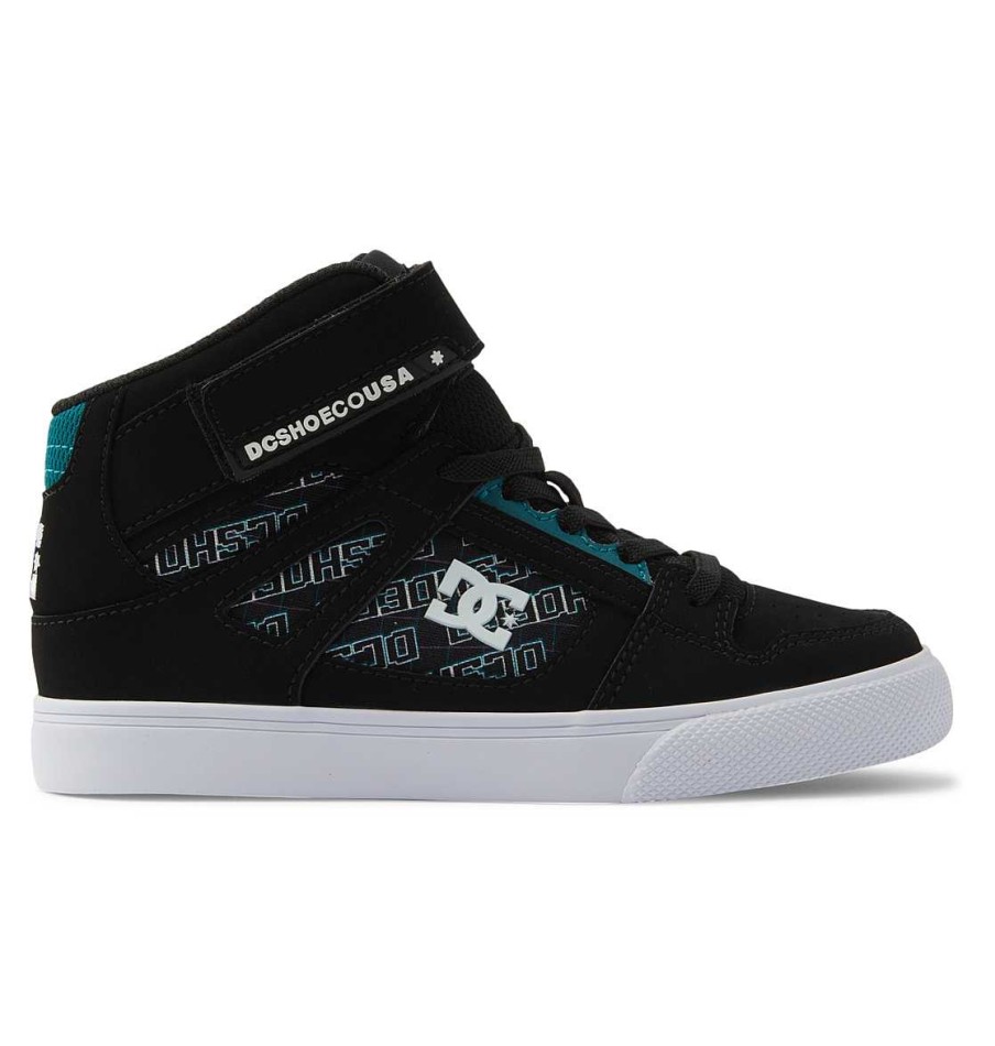 Enfants DC Shoes Baskets | Chaussures Montantes En Dentelle Pure A Haute Elasticite Pour Enfants Pixels