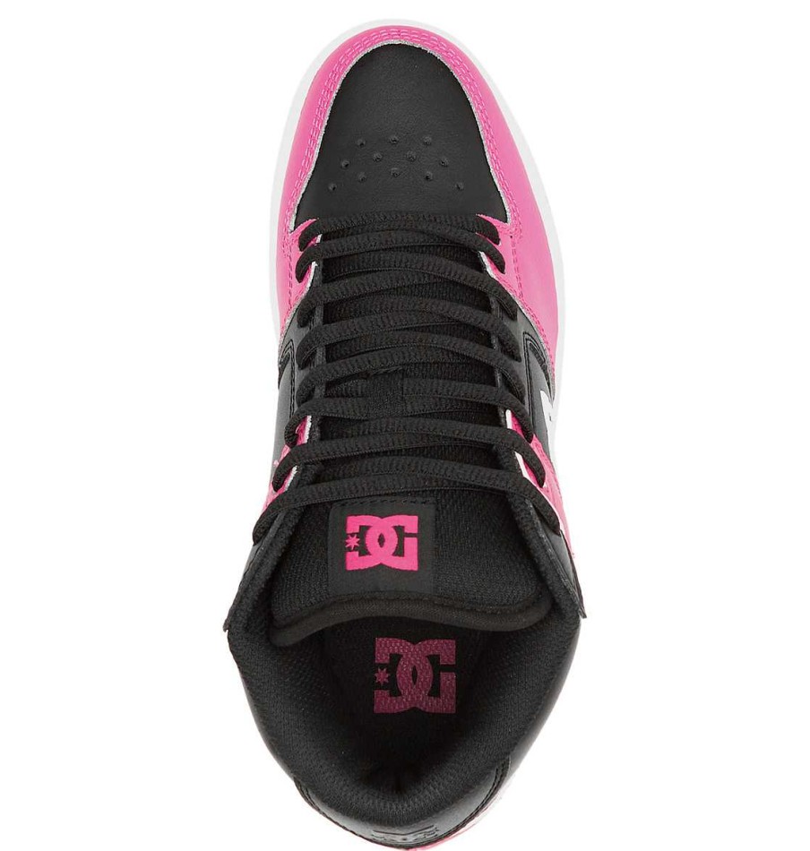 Femmes DC Shoes Baskets | Chaussures Mi-Hautes Manteca 4 Mid Pour Femmes Noir/Rose