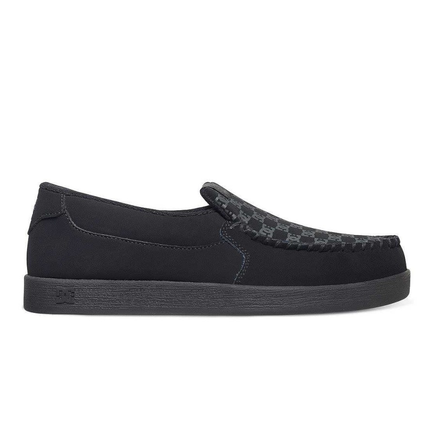 Hommes DC Shoes Baskets | Chaussures A Enfiler Villain Pour Hommes Noir