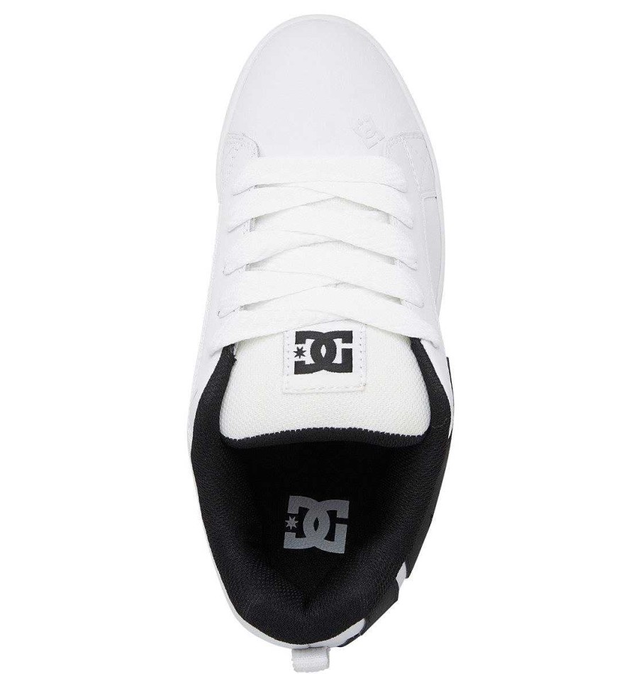 Hommes DC Shoes Essentiel | Chaussures Court Graffik Pour Hommes Blanc/Noir/Noir