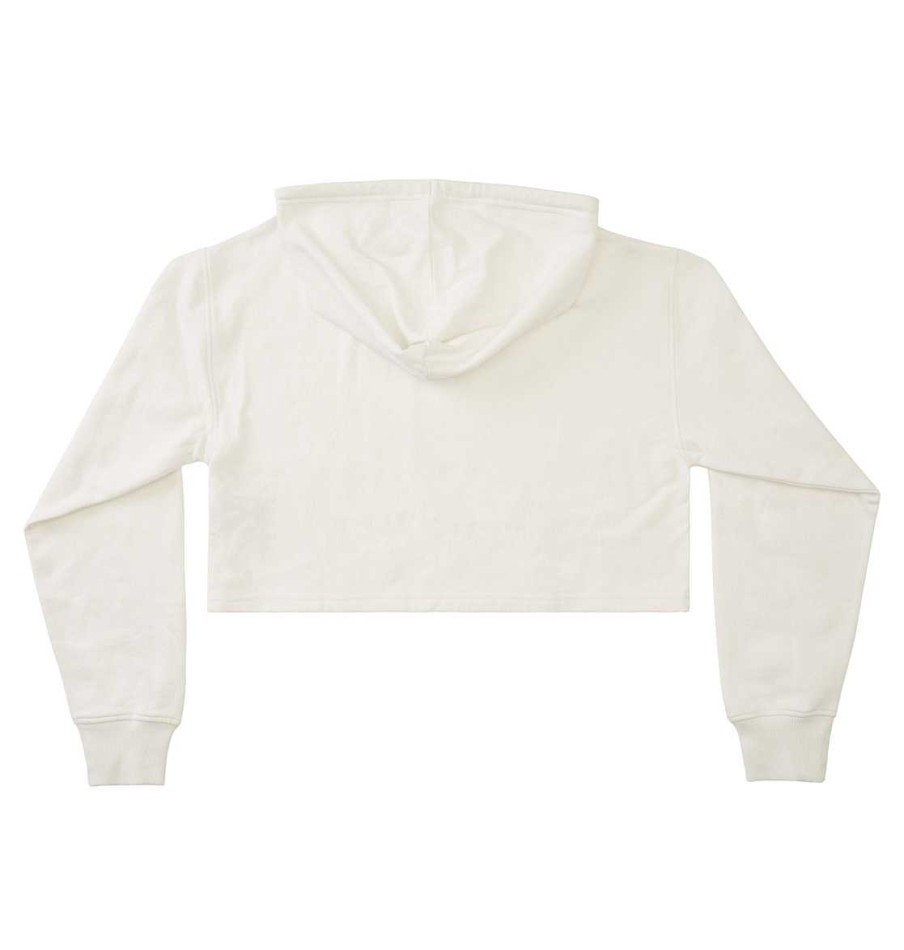 Femmes DC Shoes T-Shirts, Sweats A Capuche Et Vestes | Sweat A Capuche Court Dc 2 Pour Femmes Blanc